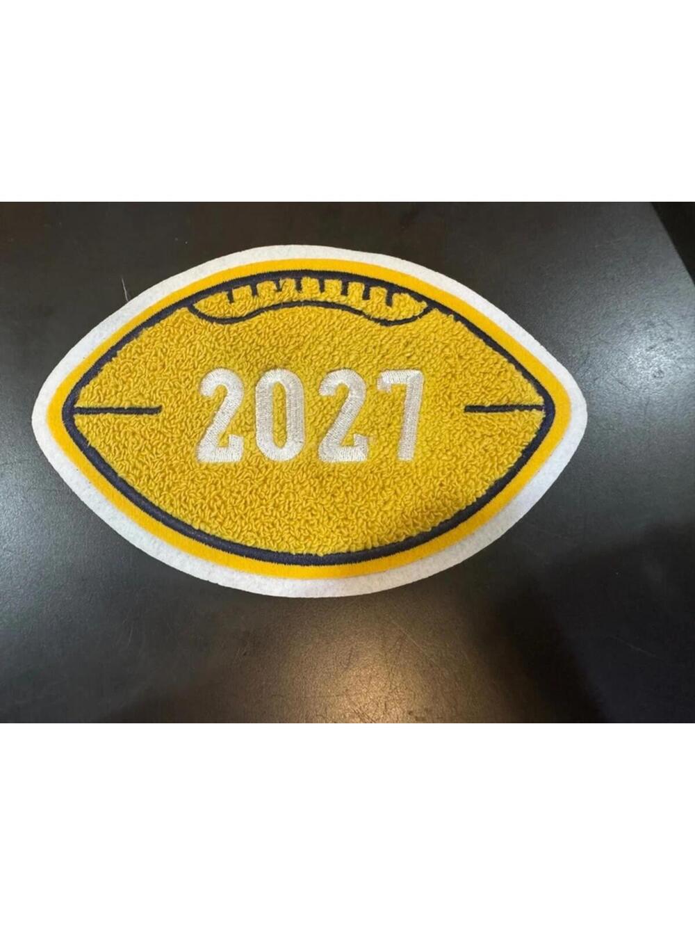 2027 Football Chenille Patch Appliqué